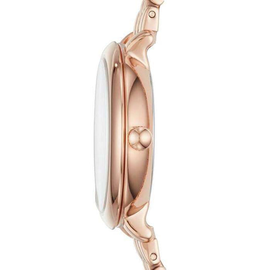 jam-Es4031-Fossil Jacqueline Mini Mother Of Pearl Dial Ladies Rose Gold Watch-Balilene