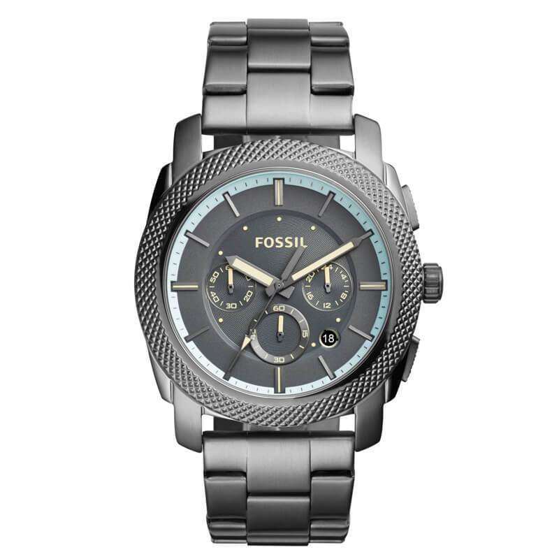 jam-Fs5172-Fossil Machine Gunmetal Dial Men's Chronograph-Balilene