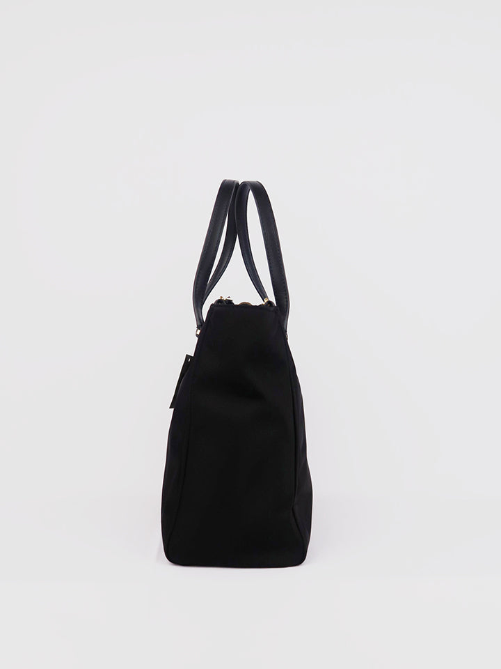 kate spade wkru5918 medium satchel dawn black nylon shoulder bag balilene samping