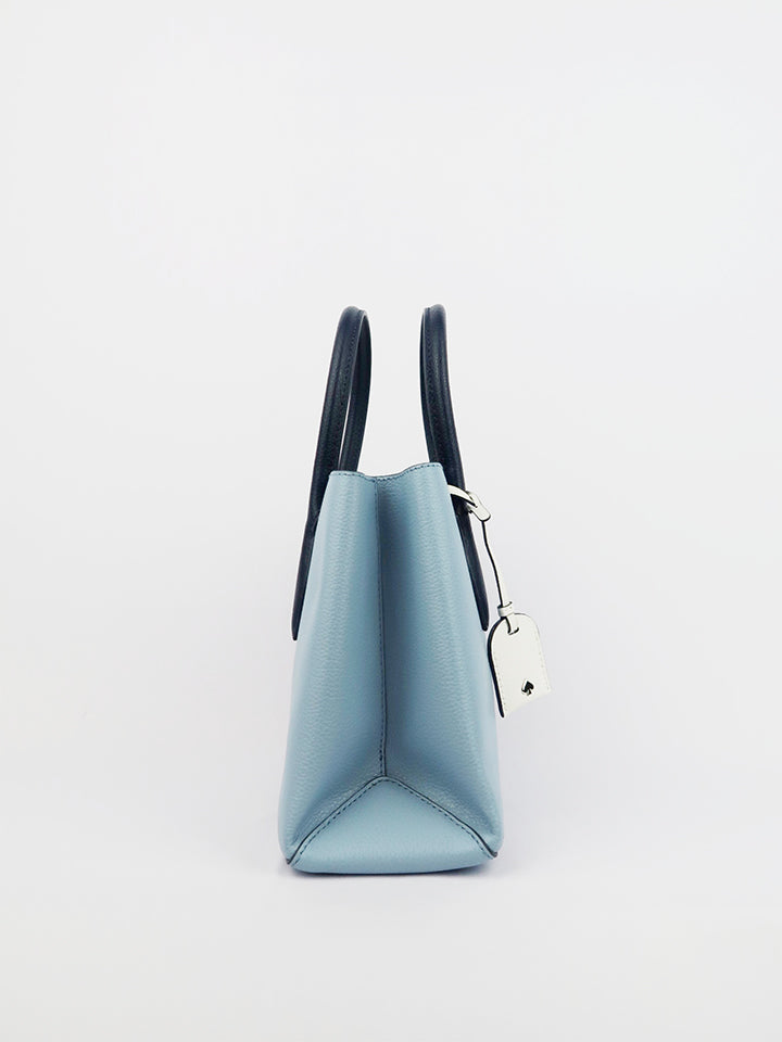 katespade wkru5697 eva small leather satchel blue bldawnbzb balilene samping