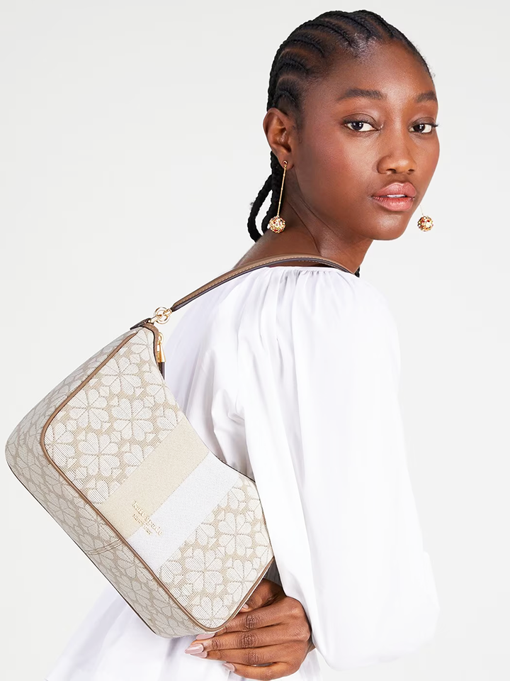 on-model-Kate-Spade-Jacquard-Stripe-Sam-Small-Convertible-Shoulder-Bag-Natural-Multi