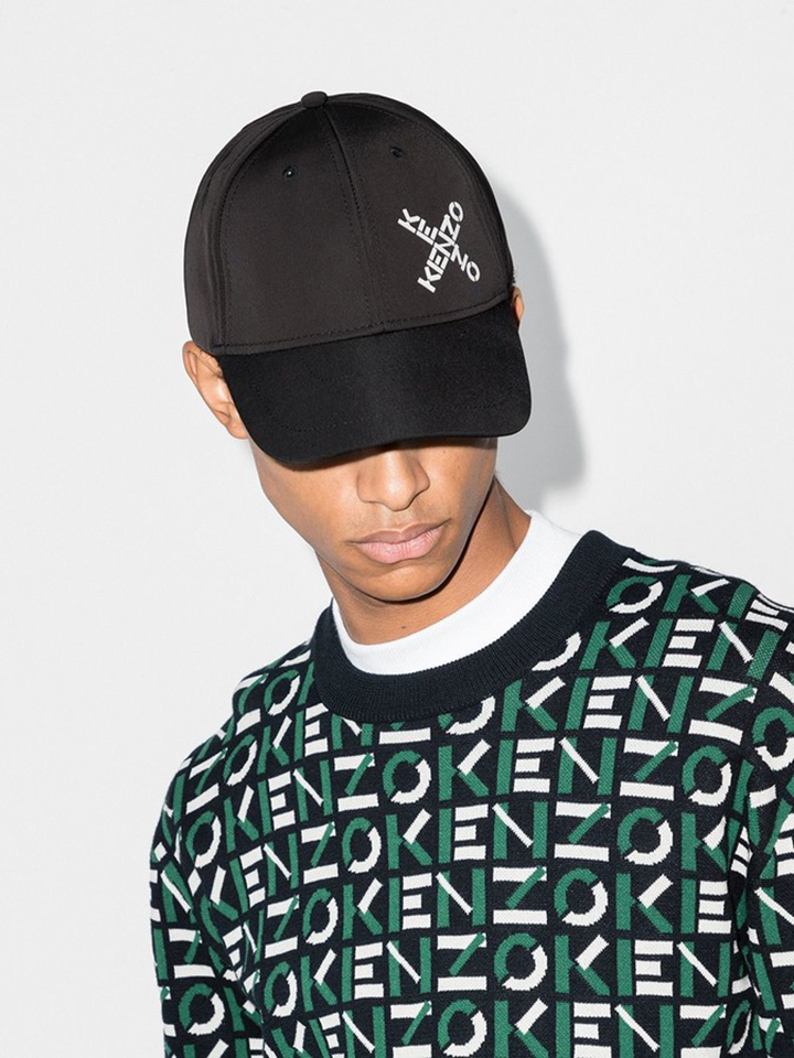 ケンゾー メンズ 帽子 アクセサリー Kenzo Logo Cap Black 【返品?交換