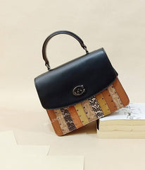 Coach F79269 Parker Top Handle Signature Tan Black Multi