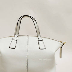 Tory Burch 64458 McGraw Top-Zip Satchel New Ivory