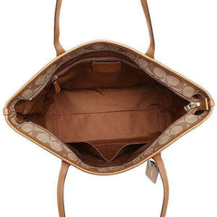 tas-F58292-Coach Signature City Zip Tote Khaki-Balilene