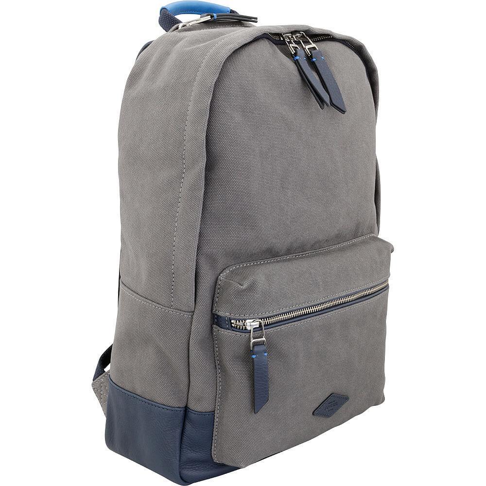 tas-MBG9248020-Fossil Estate Fabric Backpack Grey Navy-Balilene