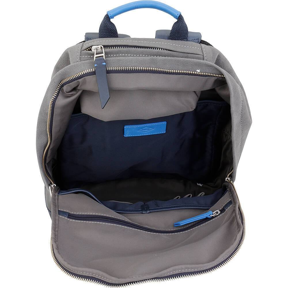 tas-MBG9248020-Fossil Estate Fabric Backpack Grey Navy-Balilene