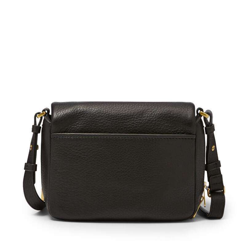tas-ZB5873001-Fossil Preston Small Flap Cross Body Bag Black-Balilene