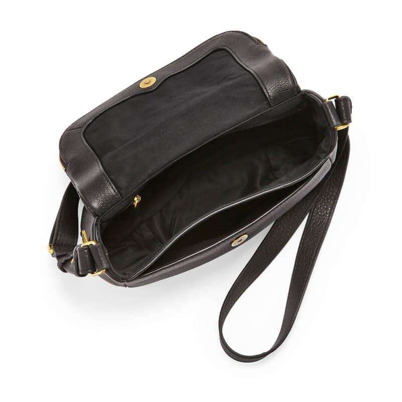 tas-ZB5873001-Fossil Preston Small Flap Cross Body Bag Black-Balilene