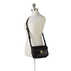 tas-ZB5873001-Fossil Preston Small Flap Cross Body Bag Black-Balilene