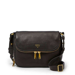 tas-ZB5873001-Fossil Preston Small Flap Cross Body Bag Black-Balilene
