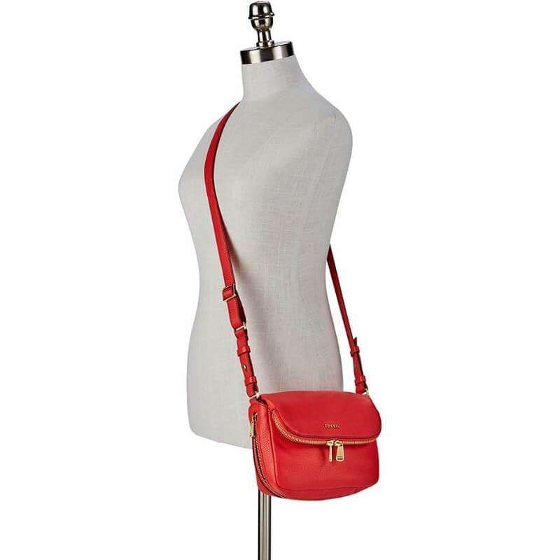 tas-ZB5873616-Fossil Preston Small Flap Cross Body Bag Tomato-Balilene