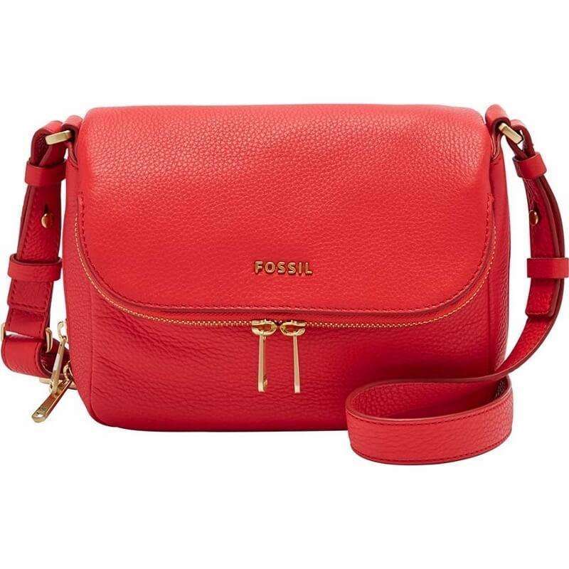tas-ZB5873616-Fossil Preston Small Flap Cross Body Bag Tomato-Balilene