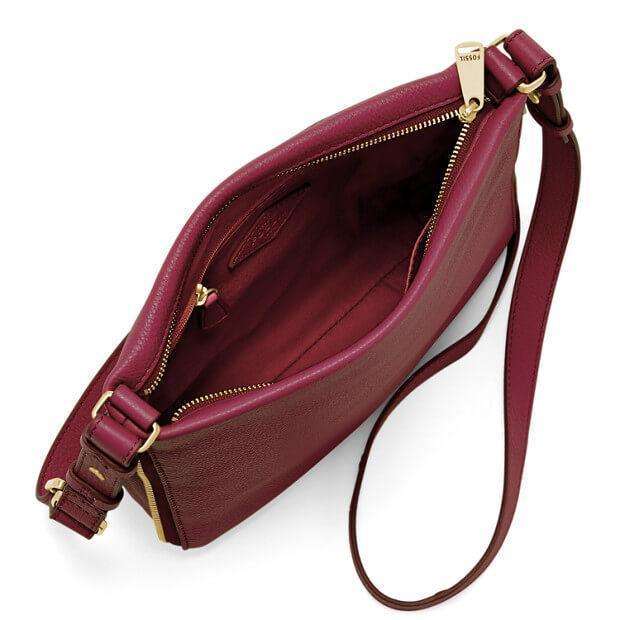 Tas Fossil Zb5874601 Preston Crossbody Square Bag Maroon Balilene