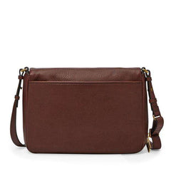 tas-ZB5875206-Fossil Preston Flap Espresso Leather Crossbody Handbag-Balilene