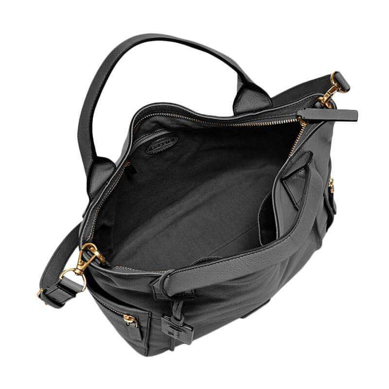 tas-ZB6458001-Fossil Emerson Satchel Bag Black Leather-Balilene
