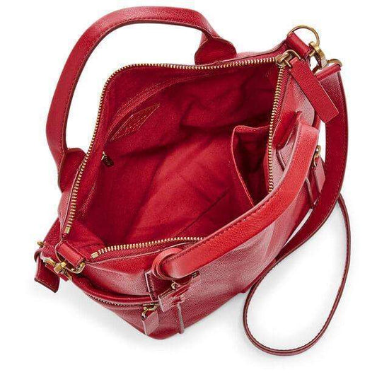 tas-Zb6458622-Fossil Emerson Satchel Leather Bag Real Red-Balilene
