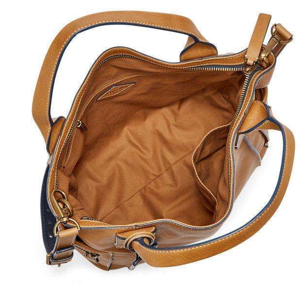 tas-ZB6725893-Fossil Emerson Satchel Leather Bag Brown Sugar-Balilene