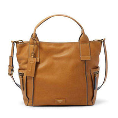 tas-ZB6725893-Fossil Emerson Satchel Leather Bag Brown Sugar-Balilene