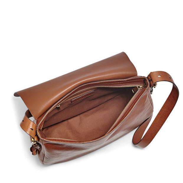 tas-Zb6760200-Fossil Harper Large Saddle Crossbody Brown-Balilene