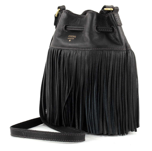 tas-Zb6791001-Fossil Jules Small Drawstring Satchel Black-Balilene