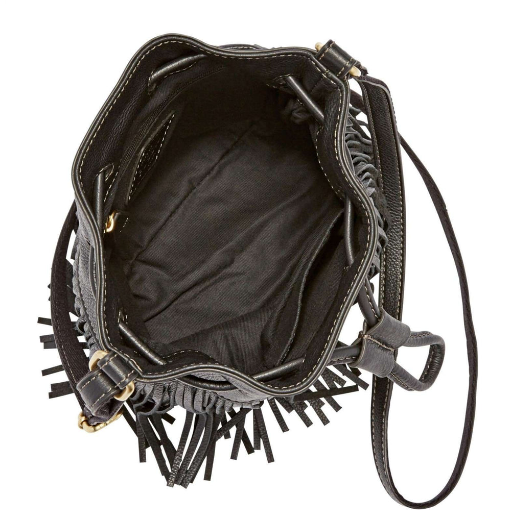 tas-Zb6791001-Fossil Jules Small Drawstring Satchel Black-Balilene