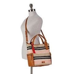 tas-Zb6793678-Fossil Emerson Fabric Satchel Large Pink Stripe-Balilene