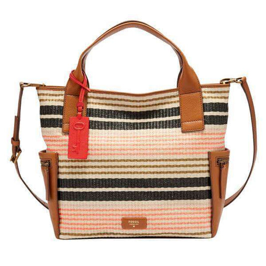 tas-Zb6793678-Fossil Emerson Fabric Satchel Large Pink Stripe-Balilene