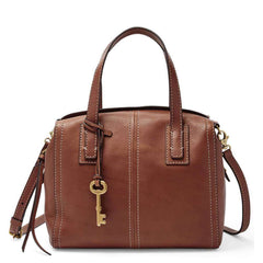 tas-Zb6847200-Fossil Emma Satchel Leather Brown-Balilene