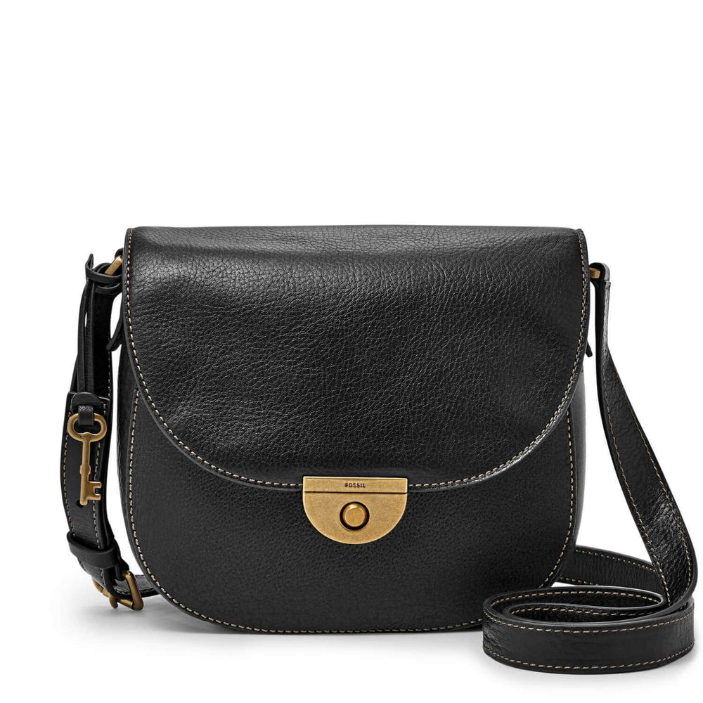 tas-ZB6851001-Fossil Emi Saddle Bag Black-Balilene