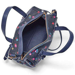 tas-ZB6907400-Fossil Emma Satchel Navy Polka Bag-Balilene