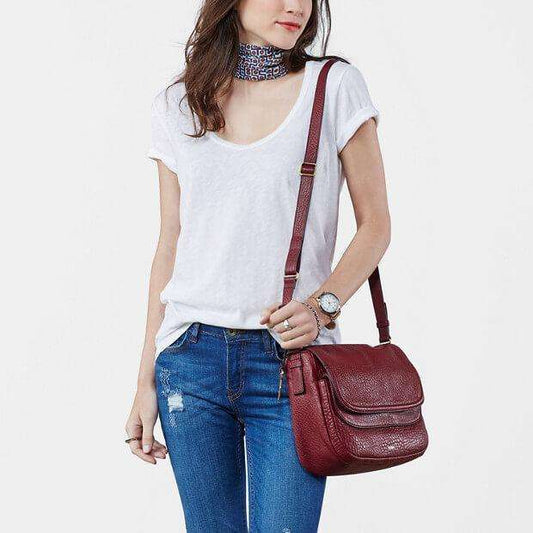 tas-Zb6921609-Fossil Peyton Large Double Flap Wine-Balilene