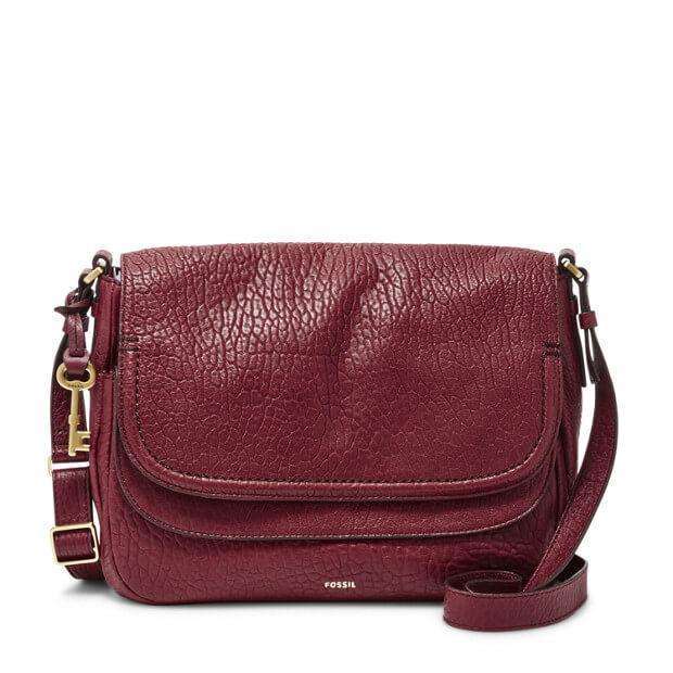 tas-Zb6921609-Fossil Peyton Large Double Flap Wine-Balilene