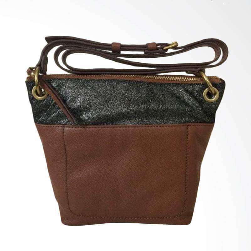 tas-Zb6933914-Fossil Keely Multi Brown Leather Crossbody Shoulder Purse-Balilene