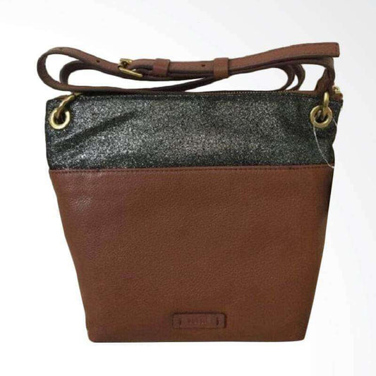tas-Zb6933914-Fossil Keely Multi Brown Leather Crossbody Shoulder Purse-Balilene