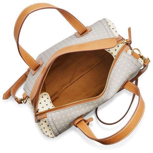 tas-Zb7182727-Fossil Emma Satchel P4 Grey White-Balilene