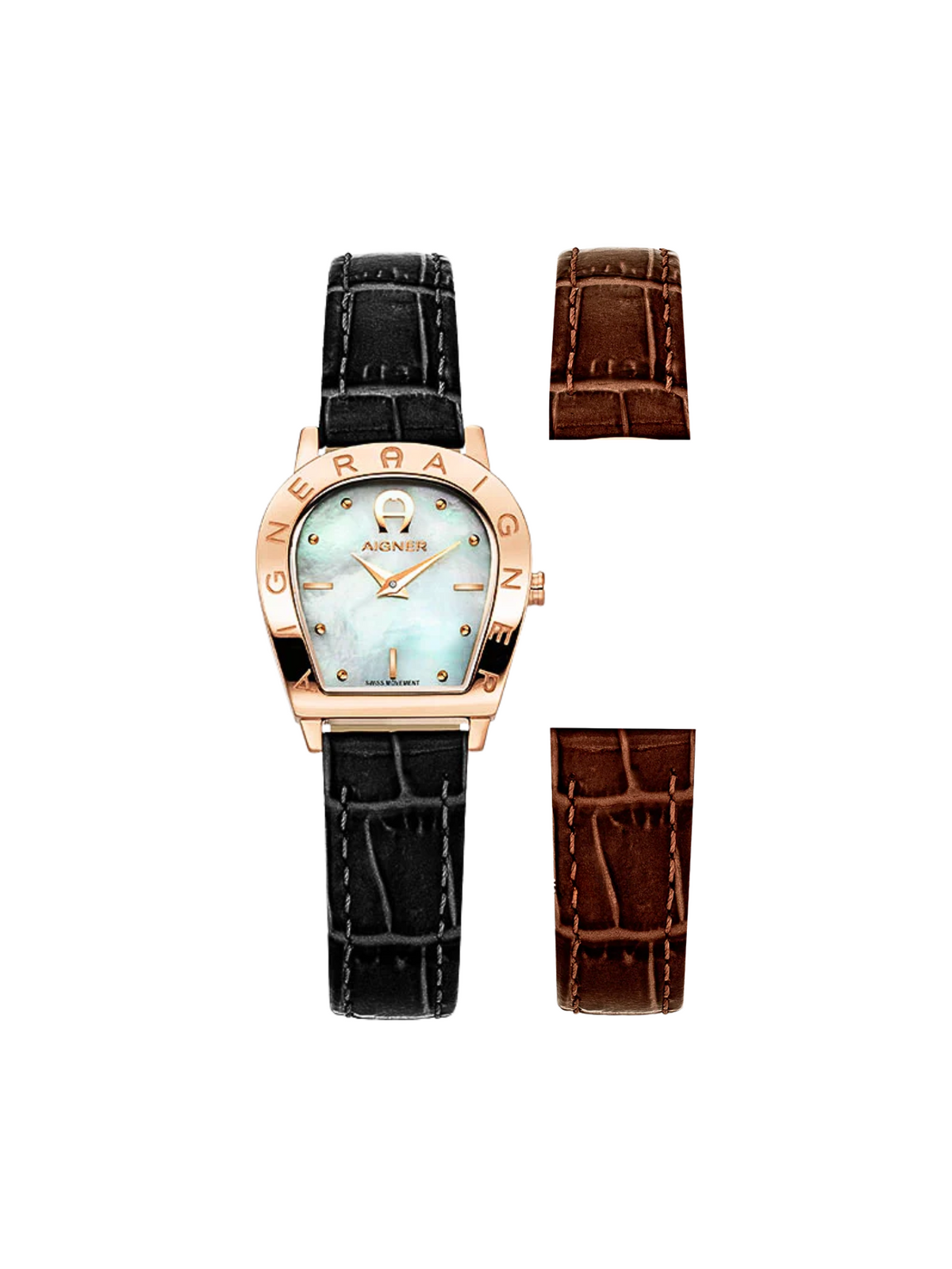 Aigner-Aosta-Leather-Strap-Black-_Extra-Strap-Brown
