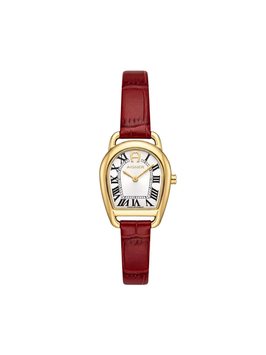 Aigner-Hermada-III-Gold-Case-Red-Leather-Strap