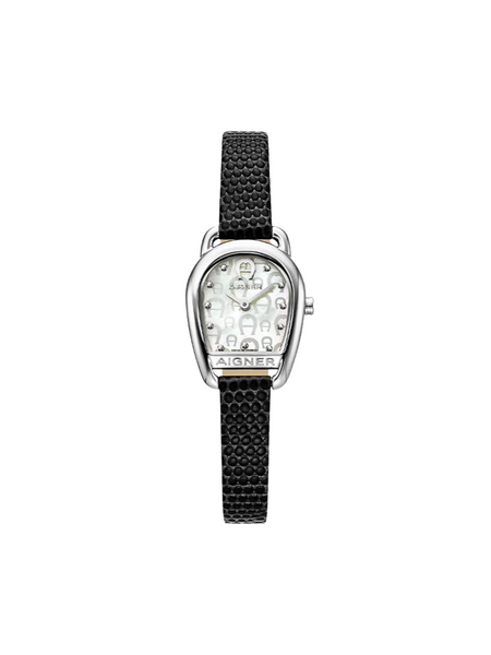 Aigner-Hermada-Leather-Strap-Black-Case-Silver