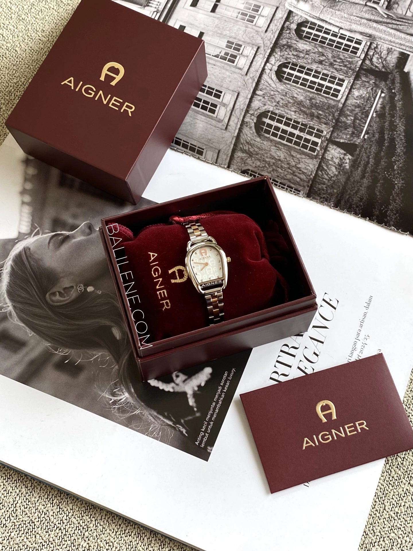 Aigner-Hermada-Two-Tone-Watch-Silver-Rosegold-balilene