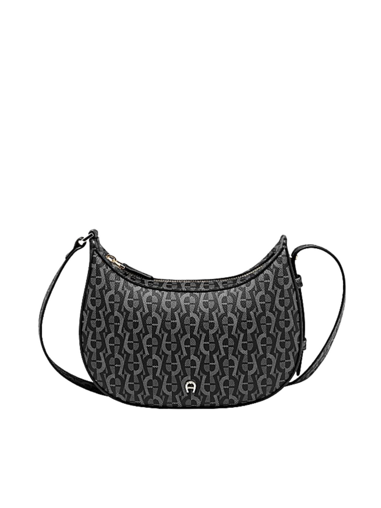 Aigner-Leah-Icon-Shoulder-Bag-XS-Black