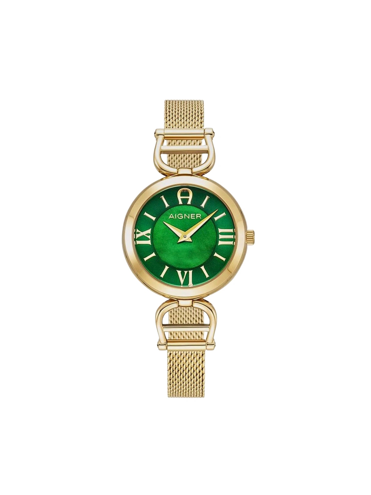 Aigner-Pavia-Stainless-Steel-Strap-Gold-Dial-Green