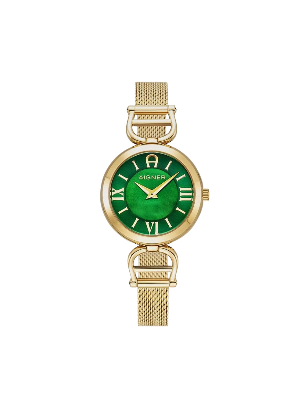 Aigner-Pavia-Stainless-Steel-Strap-Gold-Dial-Green