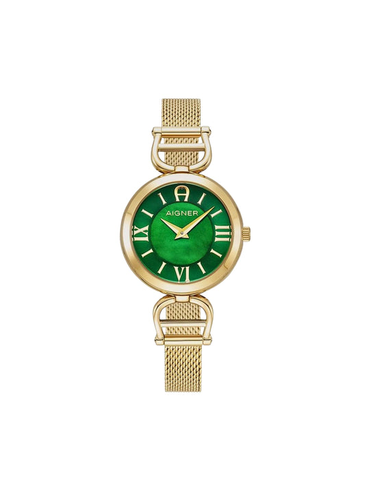 Aigner-Pavia-Stainless-Steel-Strap-Gold-Dial-Green