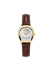 Aigner-Set-White-Gold-Silver-Stailess-Steel-Dark-Brown-Leather-Womens-Watch