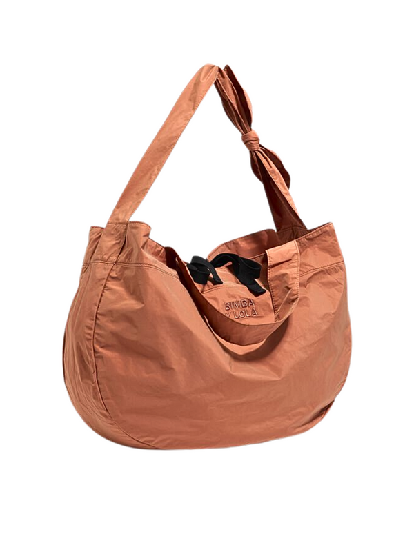 BYL-Large-Orange-Nylon-Shopper-Bag