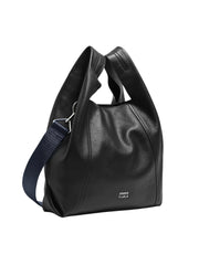 BYL Medium Black Leather Paper Bag