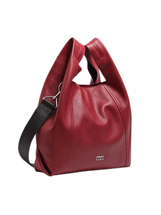 BYL-Medium-Red-Leather-Paper-Bag