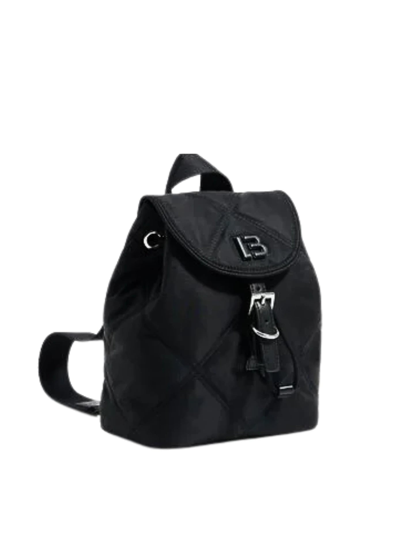 BYL-Small-Black-Padded-Nylon-Backpack