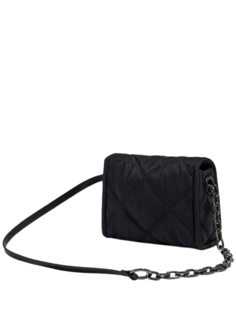 BYL-Small-Black-Padded-Nylon-Crossbody-Flap-Bag